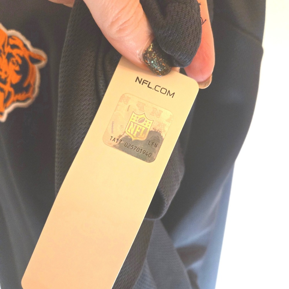 NEW NFL Chicago Bears Quarter Zip Pullover Mens XLT Navy Long Sleeve - NWT - Picture 5 of 10